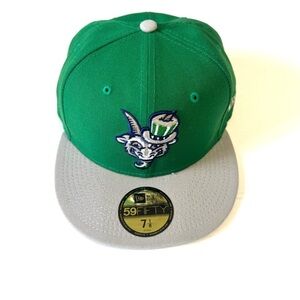 New Era Hartford Yard Goats Green Authentic Collection 59 Fifty Fitted Hat